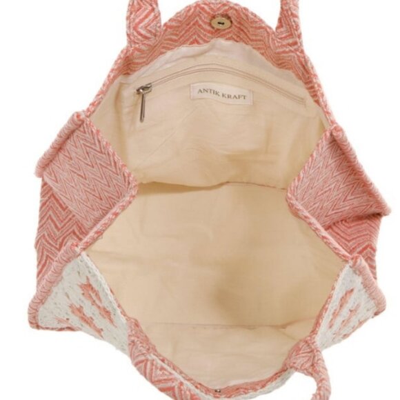 Antik Kraft Zaina Crochet Structured Box Handbag Magenta Hue 🆕📦⌚🏃💨⚡🚚 - Picture 7 of 16